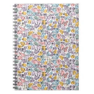 Pastel breast patterus notitieboek