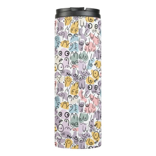 Pastel breast patterus thermosbeker (Achterkant)