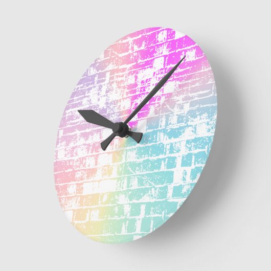 Pastel Bricks Ronde Klok (Hoek)