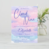 Pastel Bride is op Cloud Bachelorette Weekend Kaart (Staand voorkant)