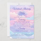 Pastel Bride is op Cloud Bachelorette Weekend Kaart (Achterkant)