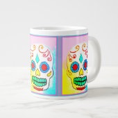 PASTEL BRIGHT SUGAR SKULL PRINT GROTE KOFFIEKOP (Voorkant rechts)