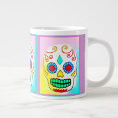 PASTEL BRIGHT SUGAR SKULL PRINT GROTE KOFFIEKOP (Rechts)