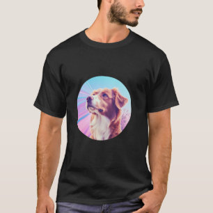 Pastel Brittany Spaniel Dog Voor Bretagne Hondenli T-shirt