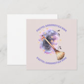 Pastel Broomstick Ride – grillige heksenbezem (Voorkant / Achterkant)