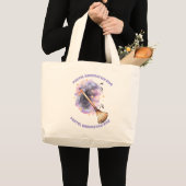 Pastel Broomstick Ride Grote Tote Bag (Voorkant (product))