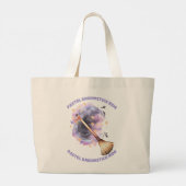 Pastel Broomstick Ride Grote Tote Bag (Achterkant)