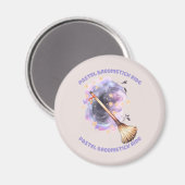 Pastel Broomstick Ride Magneet (Voorkant / Achterkant)
