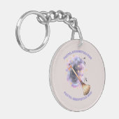 Pastel Broomstick Ride Sleutelhanger (Voorkant Links)