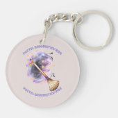 Pastel Broomstick Ride Sleutelhanger (Achterkant)