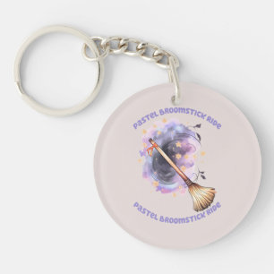Pastel Broomstick Ride Sleutelhanger