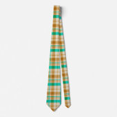 Pastel Brown en Green Pset Stropdas (Voorkant)