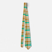 Pastel Brown en Green Pset Stropdas (Achterkant)