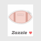 Pastel Brown Football Sticker (Vel)