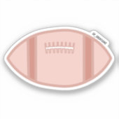 Pastel Brown Football Sticker (Voorkant)