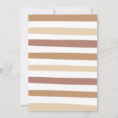 Pastel Brown Rainbow Boho First Birthday Kaart (Achterkant)