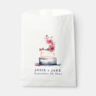 Pastel bruidstaart gunst tassen bedankzakje