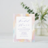 Pastel Bruiloftsfeest Watercolor Wash Uitnodiging (Staand voorkant)