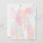 Pastel Bruiloftsfeest Watercolor Wash Uitnodiging (Achterkant)