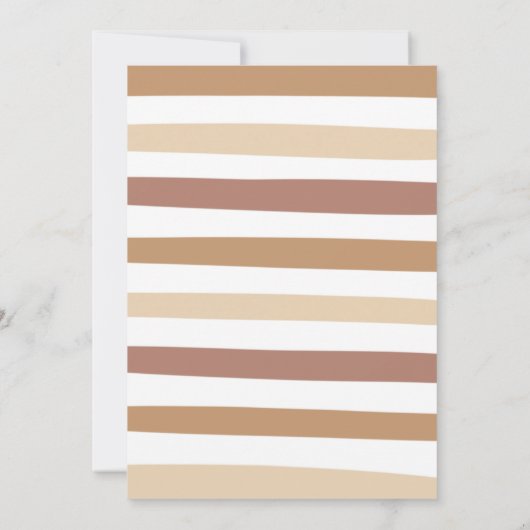 Pastel Bruine Regenboog Boho Virtuele Eerste Verja Kaart (Achterkant)