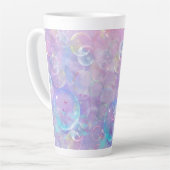 Pastel-bubbels op de Mok van de lavendel-koffie (Linkerhoek)