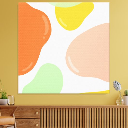 Pastel Bubbles Canvas Afdruk (Insitu (Woonkamer))