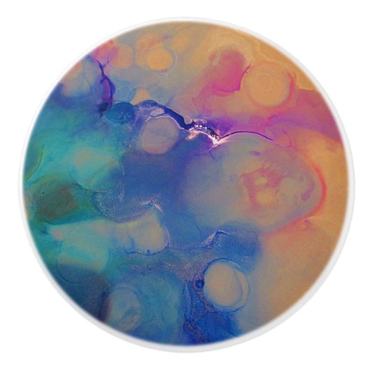 Pastel Bubbles Keramische Knop (Voorkant)