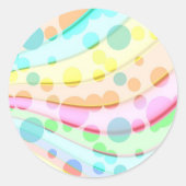  Pastel Bubbles Ronde Sticker (Voorkant)