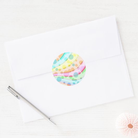  Pastel Bubbles Ronde Sticker (Envelop)