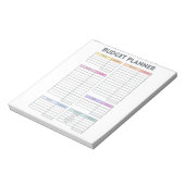 Pastel Budgetplanner Lay-out Notitieblok (Linkerzijde)