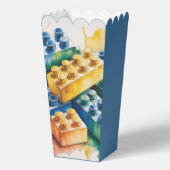 Pastel Building Block Splash Boy Birthday Party Bedankdoosjes (Achterkant)