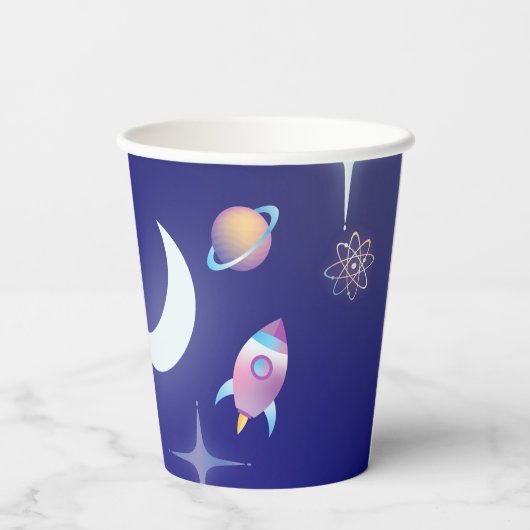 Pastel Buitenruimte Papieren Bekers (Achterkant)