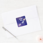 Pastel Buitenruimte Vierkante Sticker (Envelop)