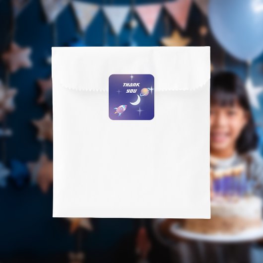 Pastel Buitenruimte Vierkante Sticker