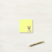 Pastel Bull Terrier cartoon sticky notes (Op bureau)