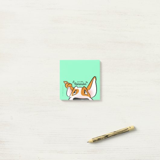 Pastel Bull Terrier cartoon sticky notes (Op bureau)