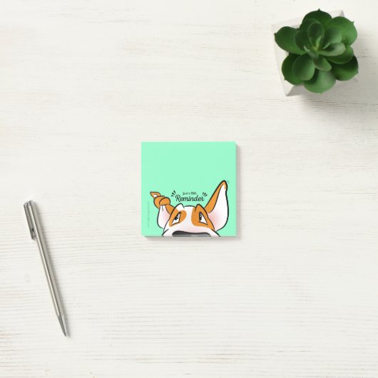 Pastel Bull Terrier cartoon sticky notes (Kantoor)