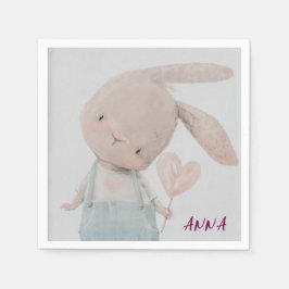 Pastel Bunny Bliss servetten - Schattige & elegant