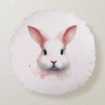 Pastel Bunny Comfort: Ronde kussen