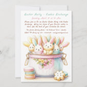 Pastel Bunny Cookie Exchange Uitnodiging (Voorkant)