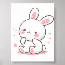 Pastel Bunny Design, zachte kleur Bunny Art