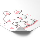 Pastel Bunny Design, zachte kleur Bunny Art Poster (Hoek)
