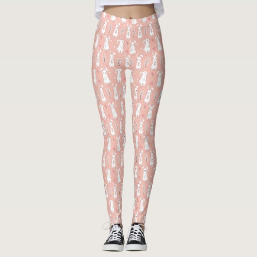 Pastel Bunny Easter Leggings (Voorkant)