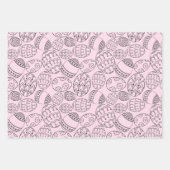 Pastel Bunny & Egg Easter Soft set van 3 Inpakpapier Vel (Voorkant)