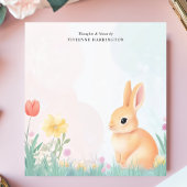 Pastel Bunny en Wildflower gepersonaliseerd Notitieblok