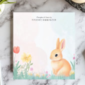Pastel Bunny en Wildflower gepersonaliseerd Notitieblok