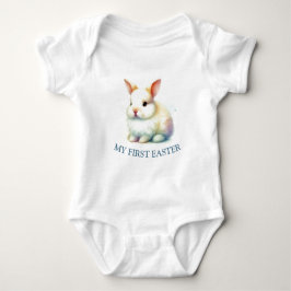 Pastel Bunny Face Baby Bodysuit - Mijn eerste Pase