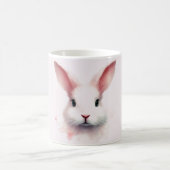 Pastel Bunny Face Mok: Schattige & Gezellig Roze O Koffiemok (Center)
