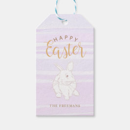 Pastel Bunny Happy Easter Gift Label – Aangepaste  Cadeaulabel