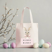 Pastel Bunny "Hunny Bunny" Schattige Pasen Tote Bag